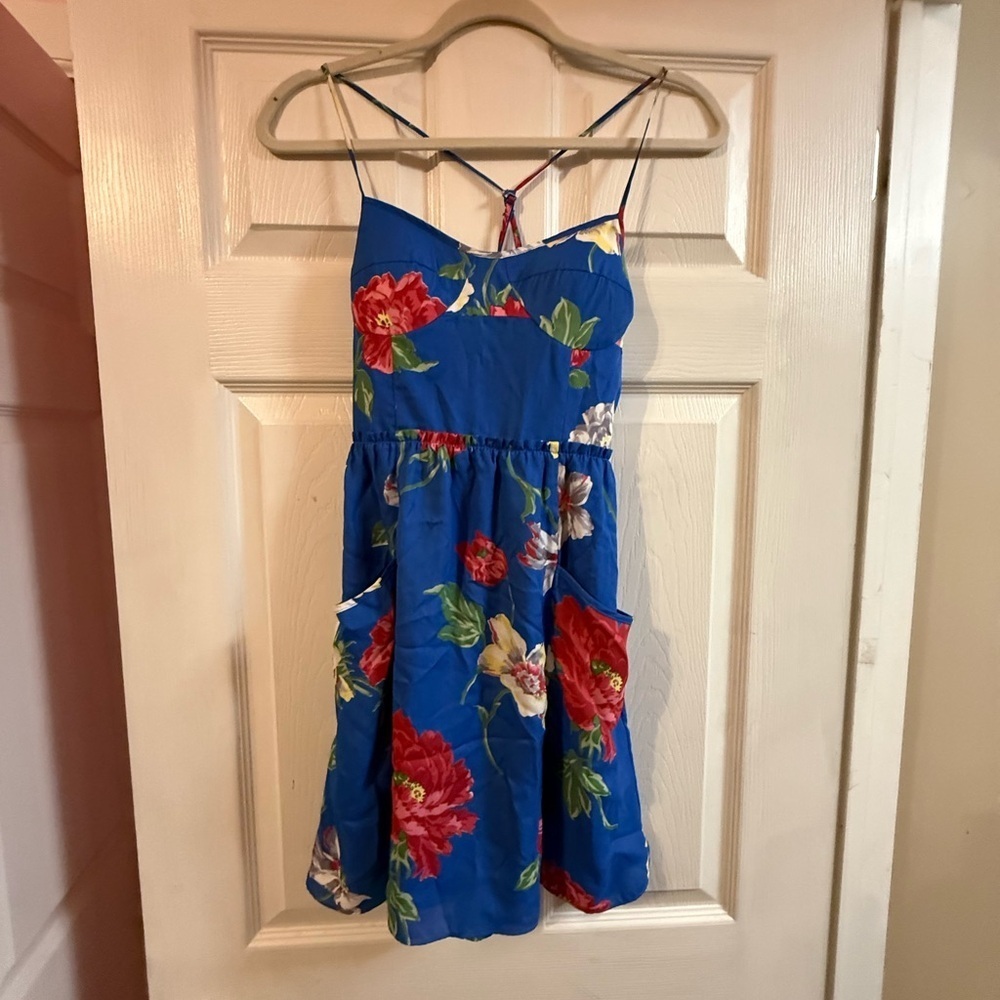 American Eagle Outfitters Blue Floral Mini Dress